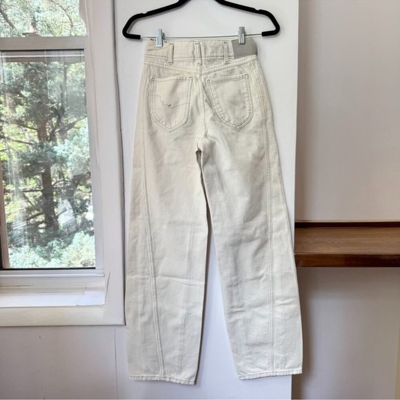 Free People Aster Jeans Women’s 26 Cream Straight Leg High Rise We The Free - Picture 8 of 15